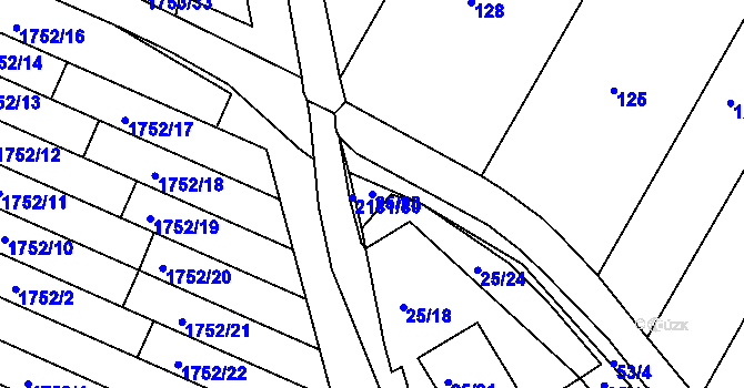Parcela st. 25/23 v KÚ Svatobořice, Katastrální mapa
