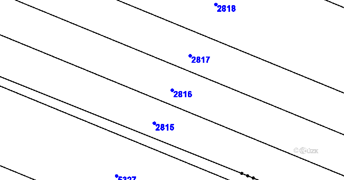 Parcela st. 2816 v KÚ Svatobořice, Katastrální mapa