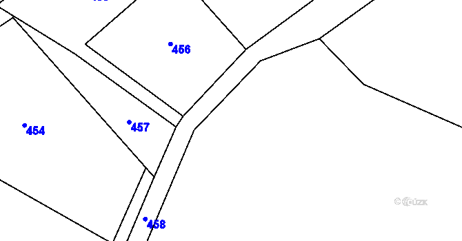 Parcela st. 47 v KÚ Hojšín, Katastrální mapa