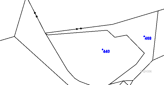 Parcela st. 145/1 v KÚ Hojšín, Katastrální mapa