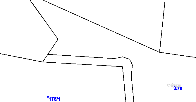 Parcela st. 174/2 v KÚ Hojšín, Katastrální mapa