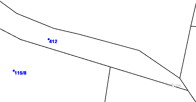 Parcela st. 122/1 v KÚ Hojšín, Katastrální mapa