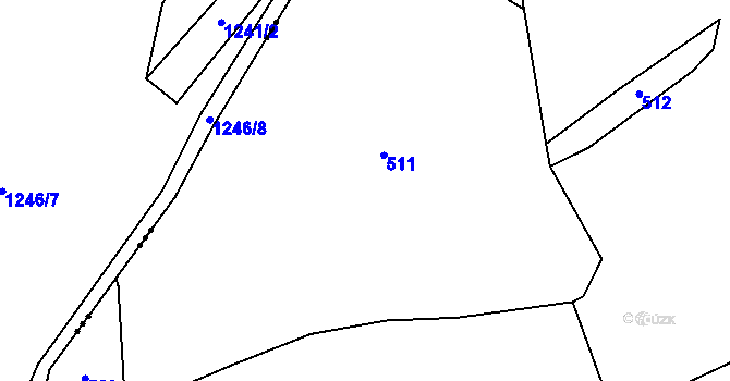 Parcela st. 73 v KÚ Hojšín, Katastrální mapa