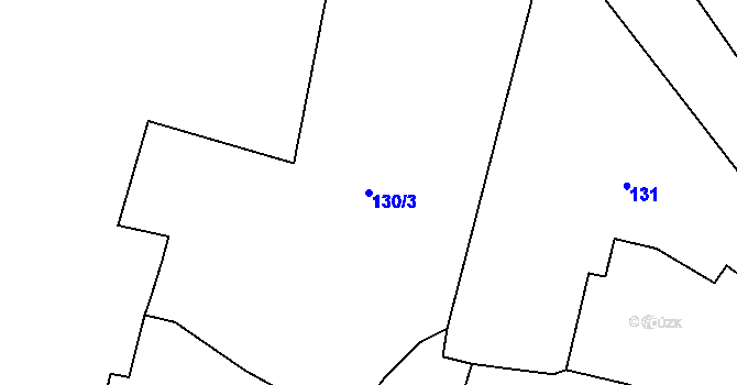 Parcela st. 130/3 v KÚ Hojšín, Katastrální mapa