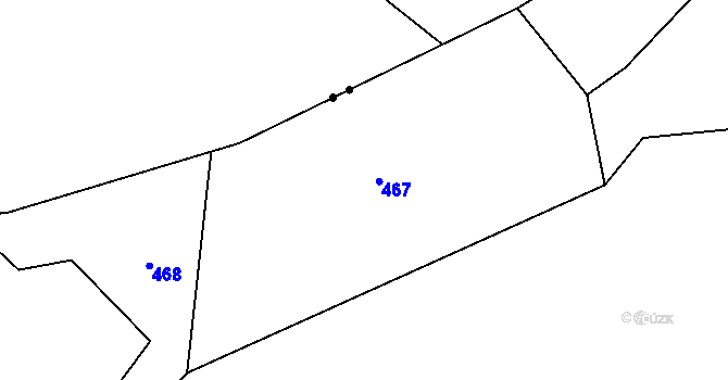 Parcela st. 142/4 v KÚ Hojšín, Katastrální mapa