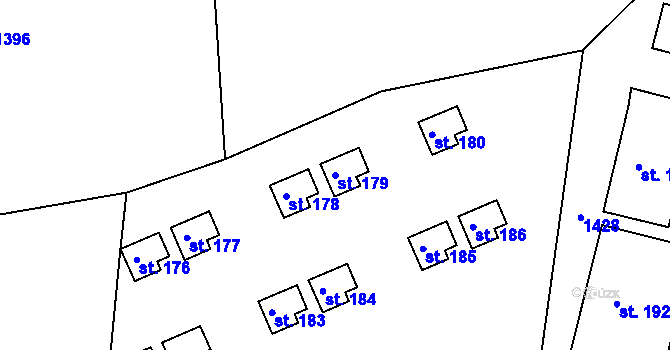 Parcela st. 179 v KÚ Hrachov, Katastrální mapa