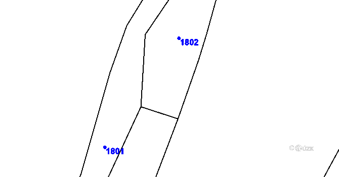 Parcela st. 43 v KÚ Hrachov, Katastrální mapa