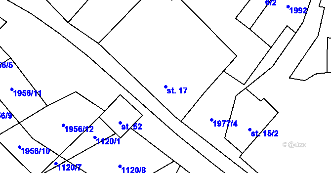 Parcela st. 17 v KÚ Chlum nad Malší, Katastrální mapa