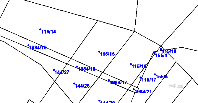 Parcela st. 115/15 v KÚ Chlum nad Malší, Katastrální mapa