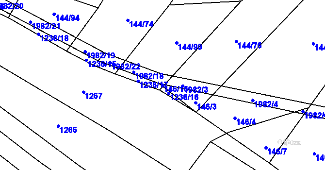 Parcela st. 146/16 v KÚ Chlum nad Malší, Katastrální mapa