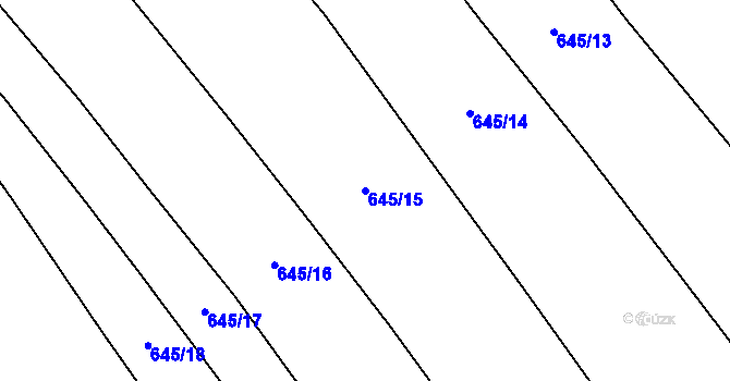 Parcela st. 645/15 v KÚ Chlum nad Malší, Katastrální mapa