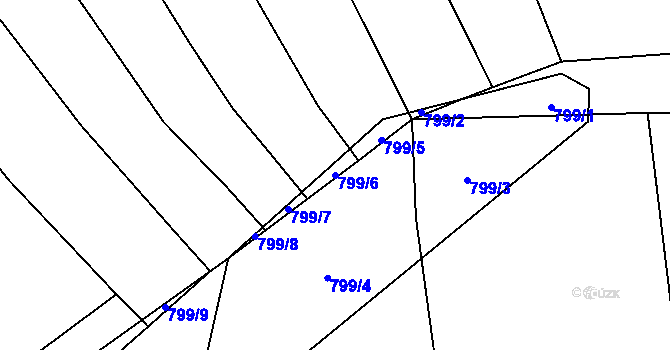 Parcela st. 799/6 v KÚ Chlum nad Malší, Katastrální mapa