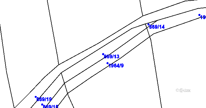 Parcela st. 869/13 v KÚ Chlum nad Malší, Katastrální mapa