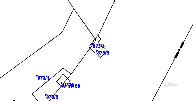 Parcela st. 873/6 v KÚ Chlum nad Malší, Katastrální mapa