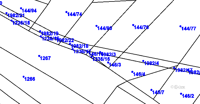 Parcela st. 1982/3 v KÚ Chlum nad Malší, Katastrální mapa