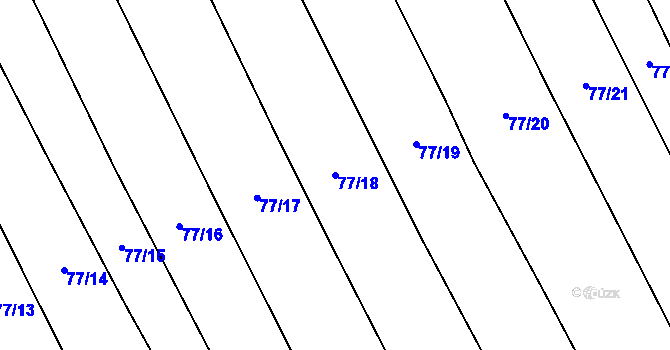Parcela st. 77/18 v KÚ Sedlce, Katastrální mapa