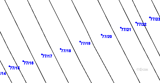 Parcela st. 77/19 v KÚ Sedlce, Katastrální mapa