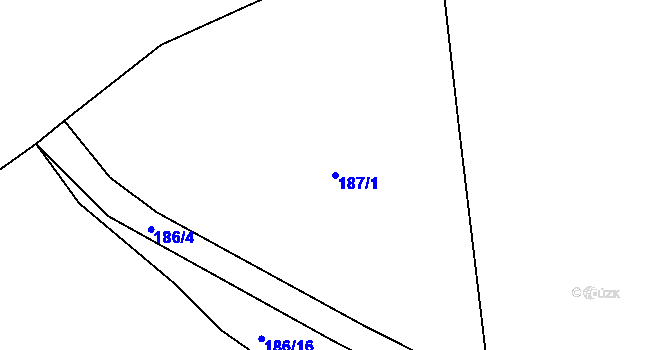 Parcela st. 187/1 v KÚ Sedlce, Katastrální mapa