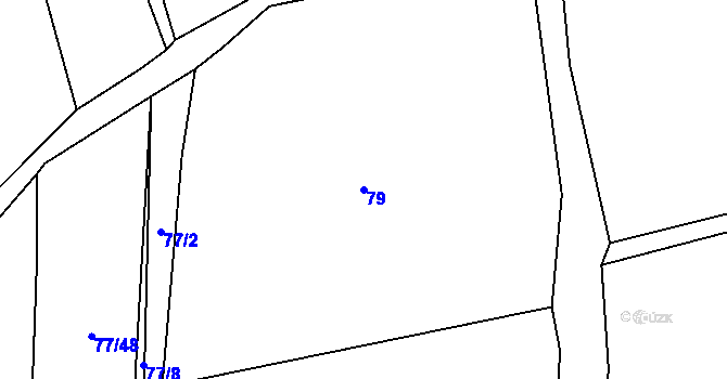 Parcela st. 79 v KÚ Sedlce, Katastrální mapa