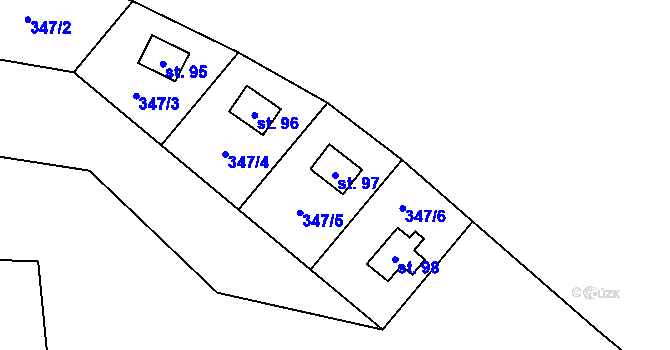 Parcela st. 97 v KÚ Svépravice, Katastrální mapa