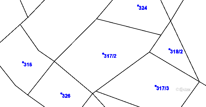 Parcela st. 317/2 v KÚ Svépravice, Katastrální mapa