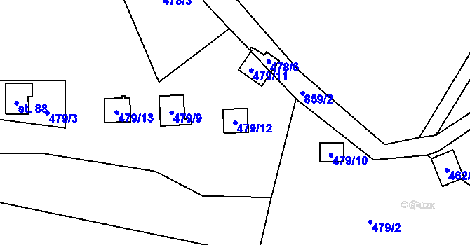 Parcela st. 479/12 v KÚ Svépravice, Katastrální mapa