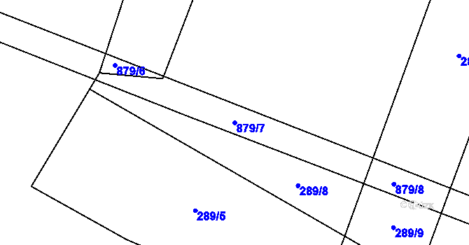 Parcela st. 879/7 v KÚ Svépravice, Katastrální mapa