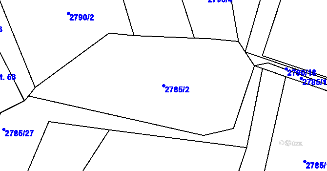 Parcela st. 2785/2 v KÚ Svéradice, Katastrální mapa