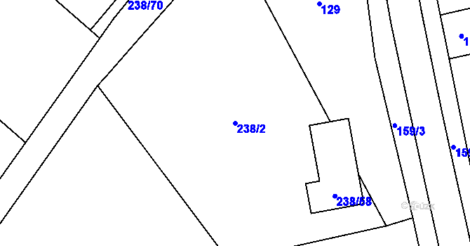 Parcela st. 238/2 v KÚ Svésedlice, Katastrální mapa