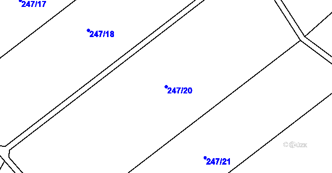 Parcela st. 247/20 v KÚ Svésedlice, Katastrální mapa