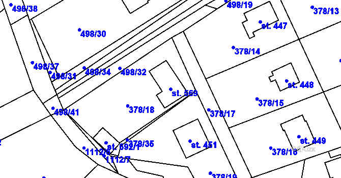 Parcela st. 569 v KÚ Světice u Říčan, Katastrální mapa