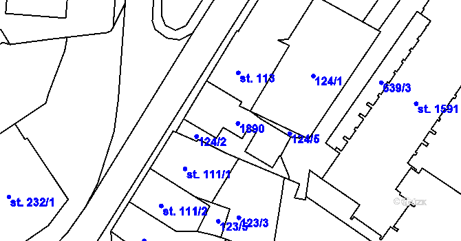 Parcela st. 112 v KÚ Světlá nad Sázavou, Katastrální mapa