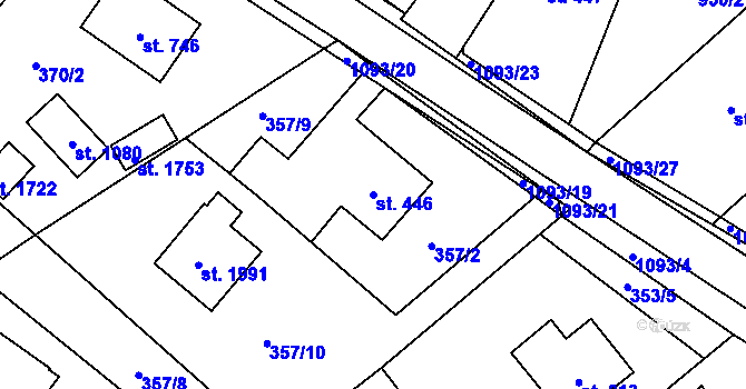 Parcela st. 446 v KÚ Světlá nad Sázavou, Katastrální mapa
