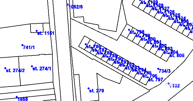 Parcela st. 788 v KÚ Světlá nad Sázavou, Katastrální mapa