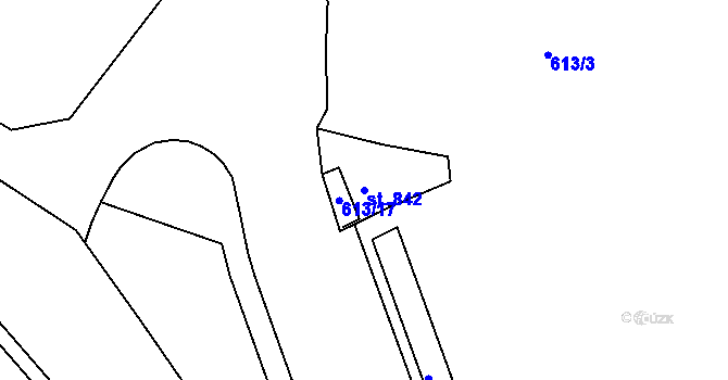 Parcela st. 842 v KÚ Světlá nad Sázavou, Katastrální mapa