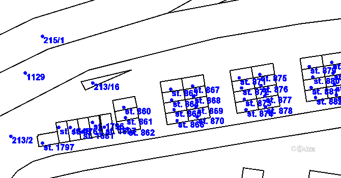 Parcela st. 863 v KÚ Světlá nad Sázavou, Katastrální mapa
