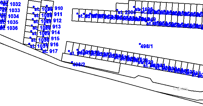 Parcela st. 923 v KÚ Světlá nad Sázavou, Katastrální mapa