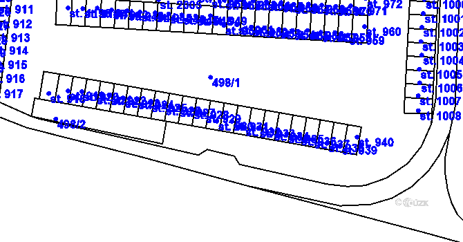 Parcela st. 931 v KÚ Světlá nad Sázavou, Katastrální mapa
