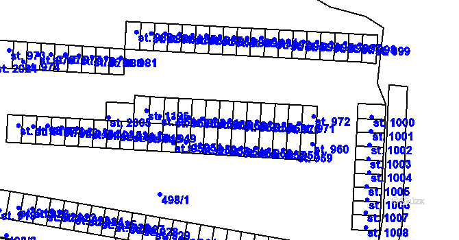 Parcela st. 966 v KÚ Světlá nad Sázavou, Katastrální mapa