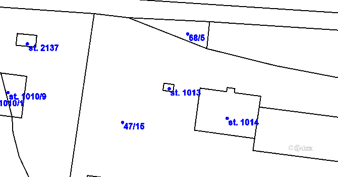 Parcela st. 1013 v KÚ Světlá nad Sázavou, Katastrální mapa