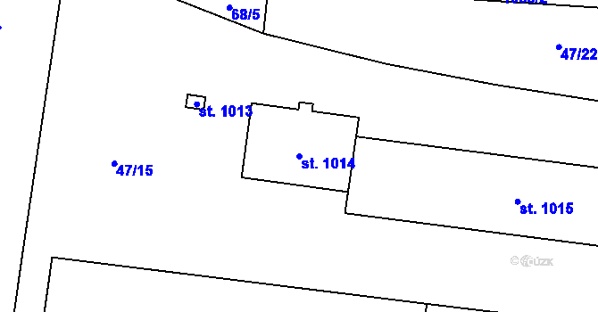 Parcela st. 1014 v KÚ Světlá nad Sázavou, Katastrální mapa
