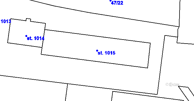 Parcela st. 1015 v KÚ Světlá nad Sázavou, Katastrální mapa
