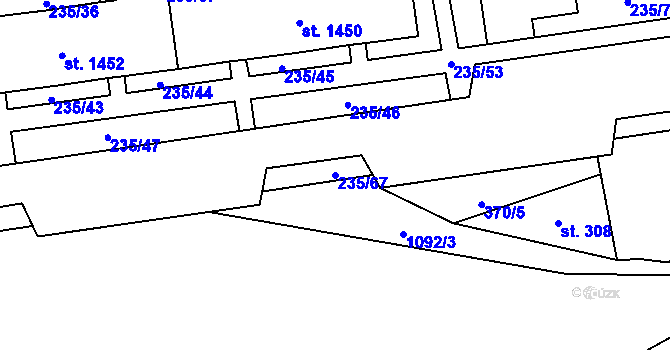 Parcela st. 235/67 v KÚ Světlá nad Sázavou, Katastrální mapa