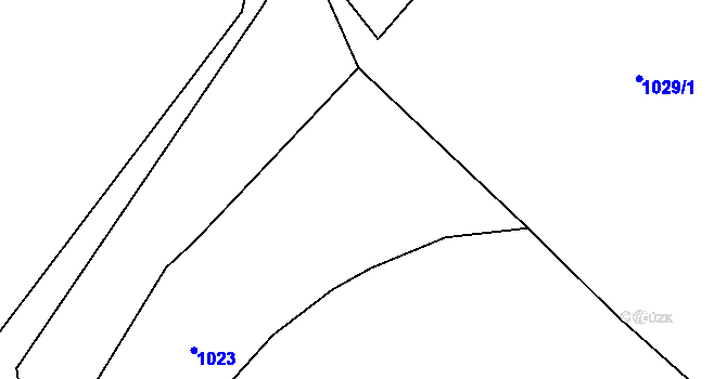 Parcela st. 1024 v KÚ Světlá nad Sázavou, Katastrální mapa
