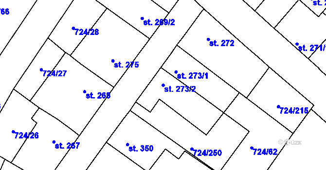 Parcela st. 273/2 v KÚ Světlá nad Sázavou, Katastrální mapa