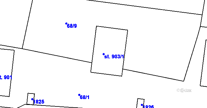 Parcela st. 903/1 v KÚ Světlá nad Sázavou, Katastrální mapa