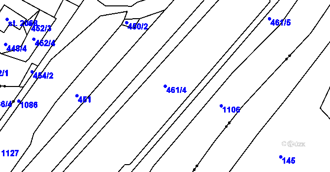 Parcela st. 461/4 v KÚ Světlá nad Sázavou, Katastrální mapa