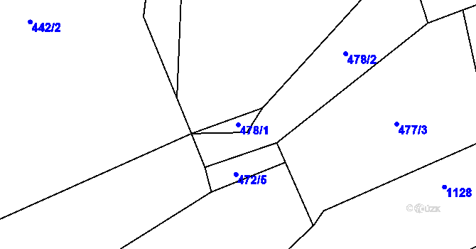 Parcela st. 478/1 v KÚ Světlá nad Sázavou, Katastrální mapa