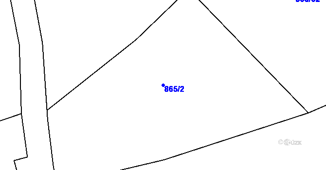 Parcela st. 865/2 v KÚ Světlá nad Sázavou, Katastrální mapa