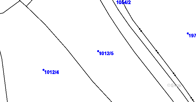 Parcela st. 1012/5 v KÚ Světlá nad Sázavou, Katastrální mapa